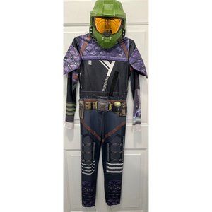 BOYS Disguise Halo Master Chief Child Costume Jumpsuit HELMET Size 7 8 MEDIUM